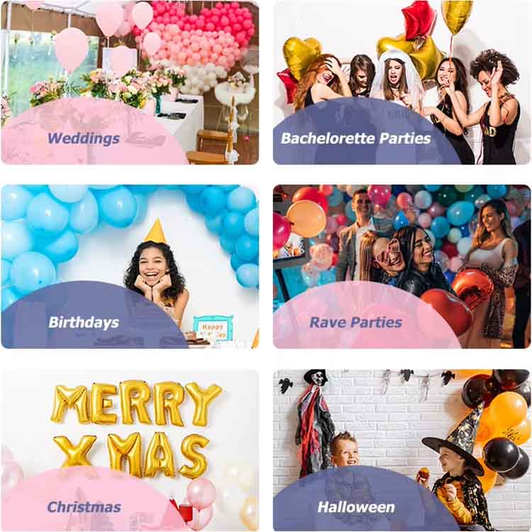 blue balloon garland arches