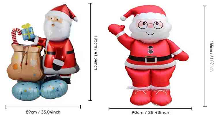 Christmas decoration balloons size