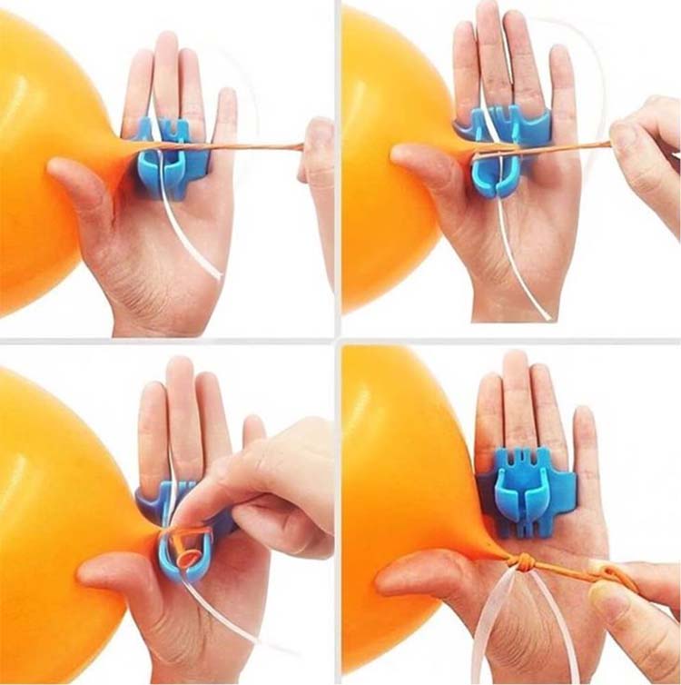 tie latex balloon with tie tool