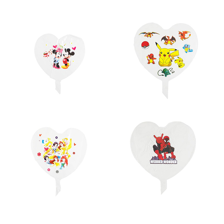 Heart shaped printed BoBo balloons